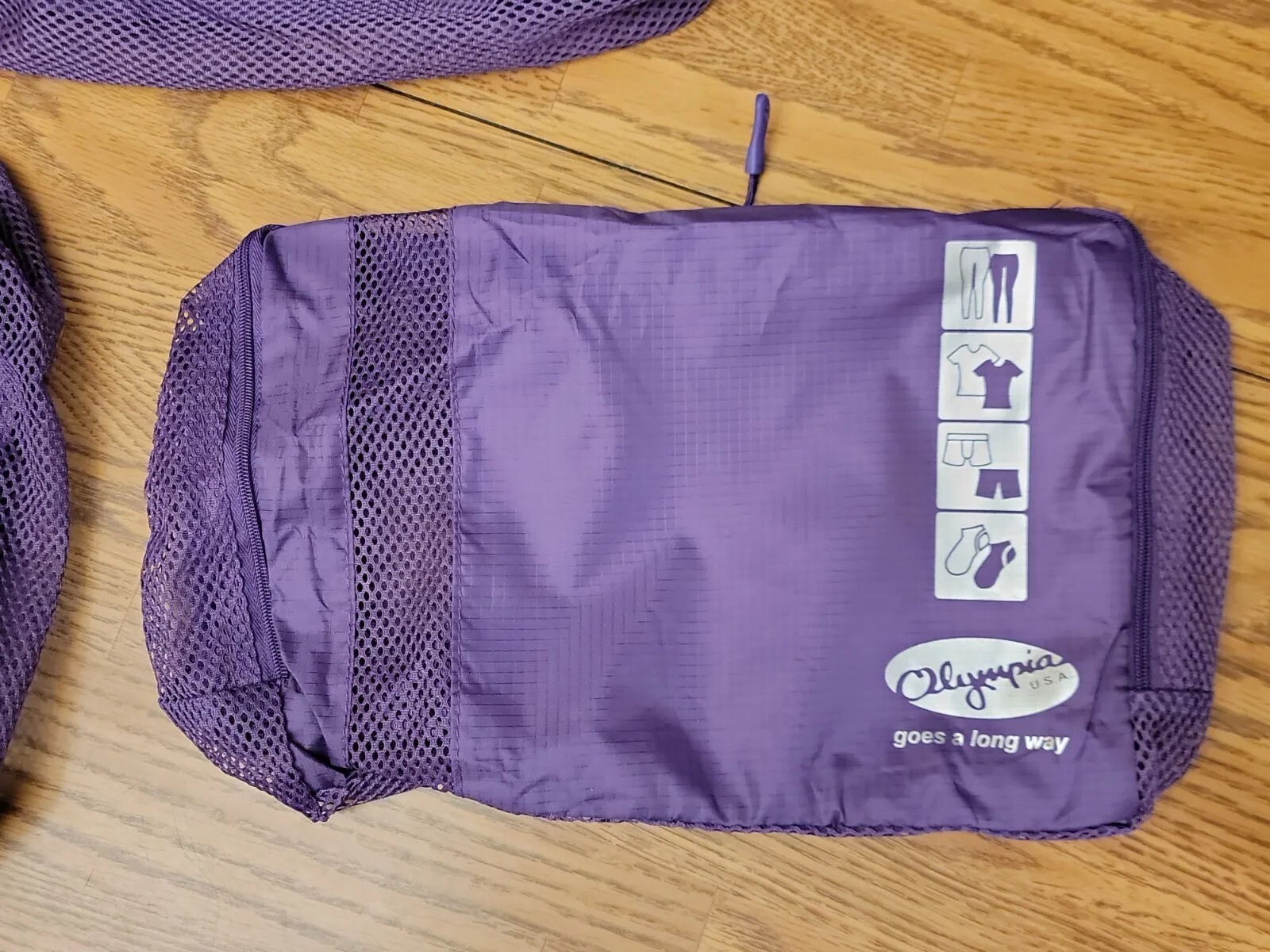 Travel Bags Olympia U.S.A. 3 Piece Packing Pouch Set Purple Travel Bags Olympia - фотография #4