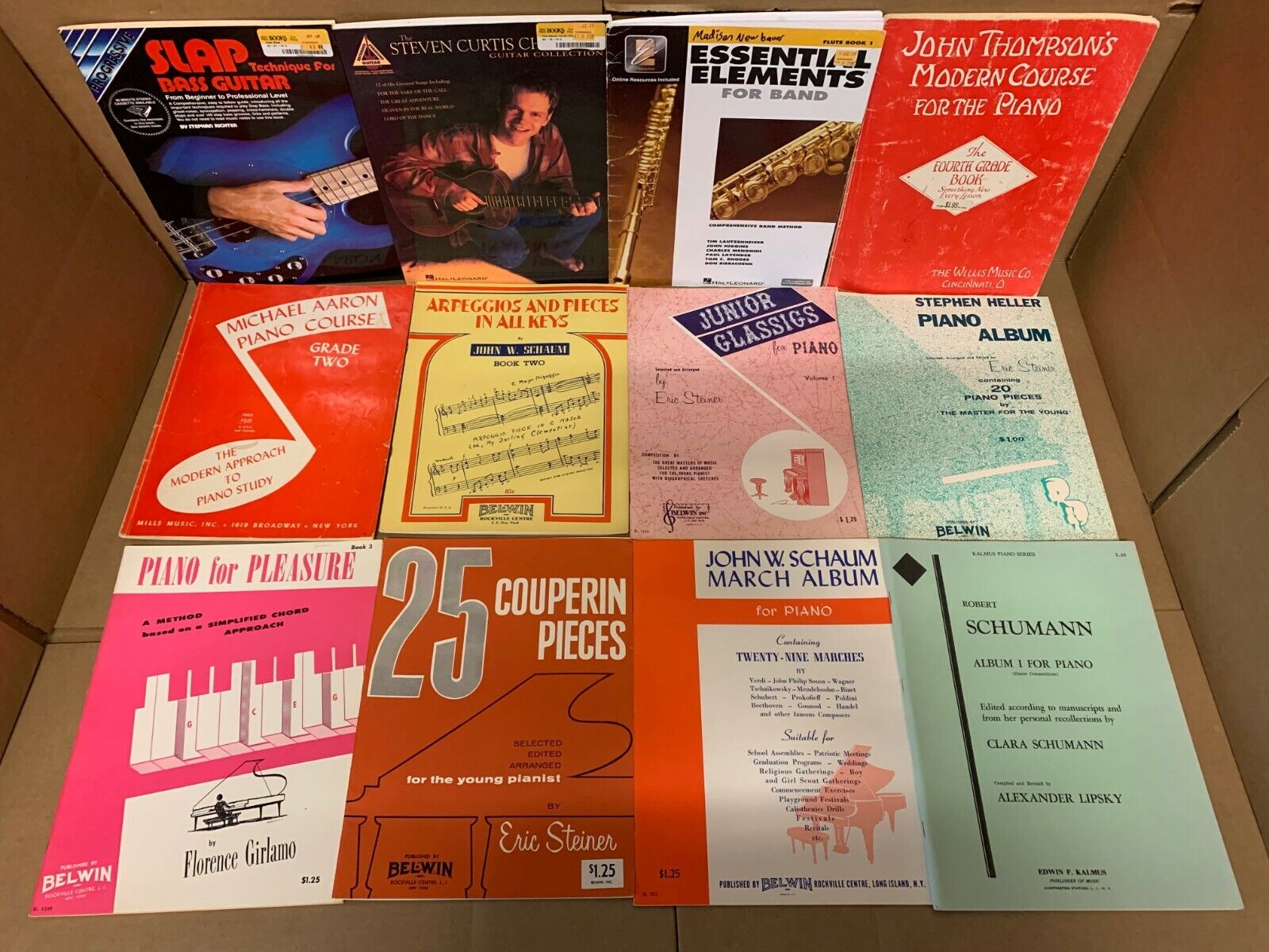 Lot of 10 Music Sheet Choral Lessons Chord Song Guitar Piano Book Set RANDOM Mix Без бренда