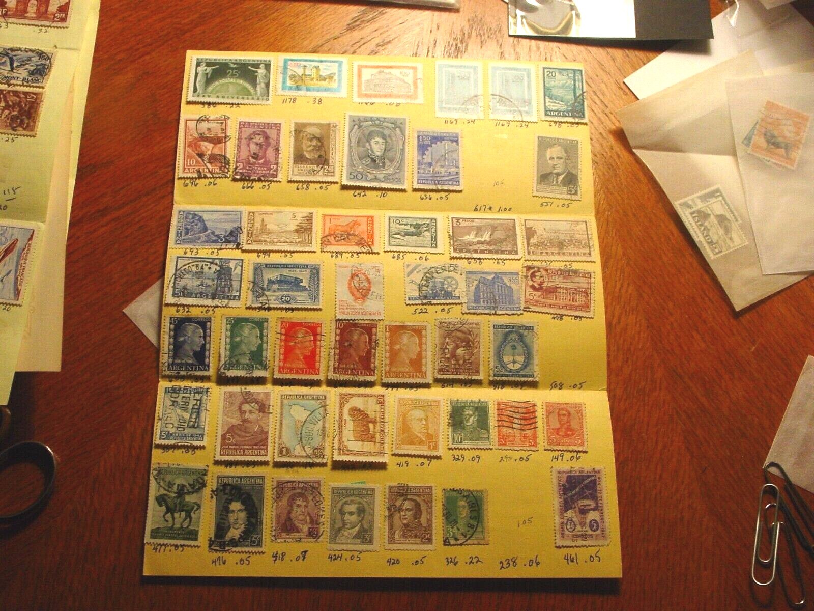 46 Argentine Postage stamps cancelled @ Scott numbers Free Shipping Без бренда