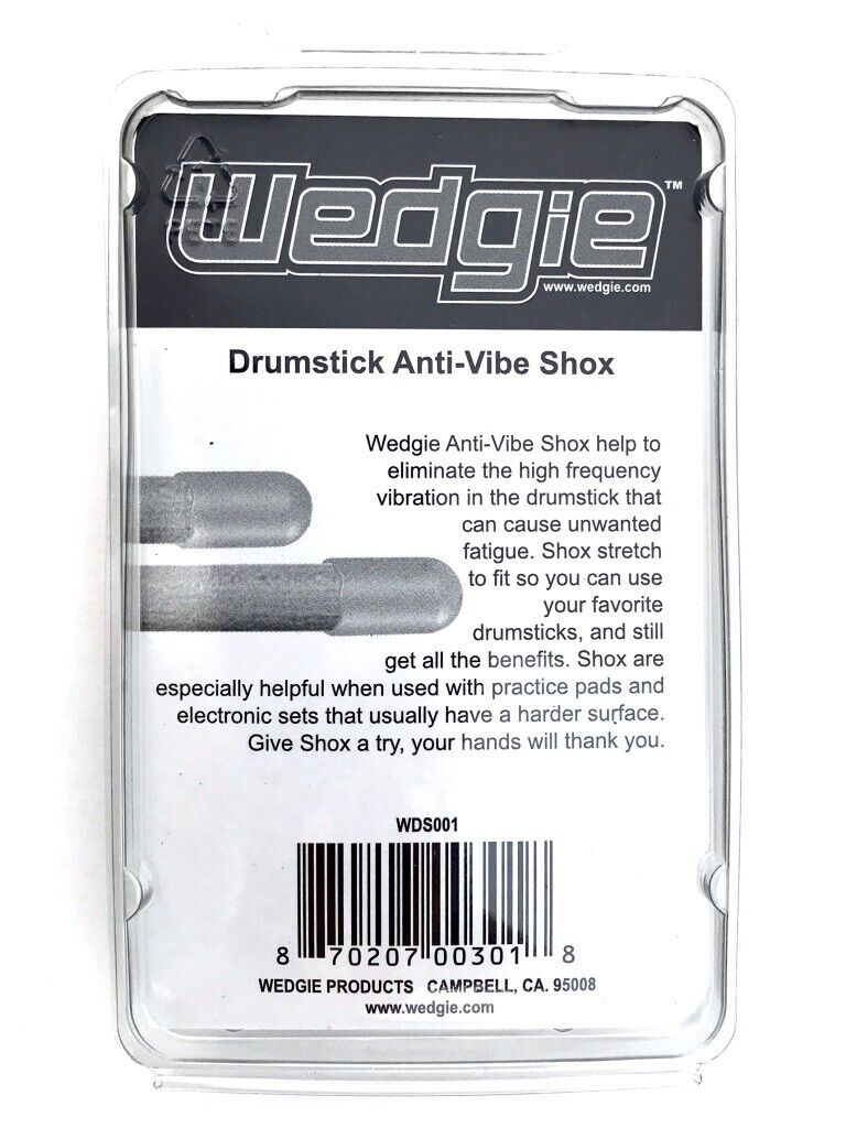  Wedgie Anti-Vibration Drumstick Shoxs | Fits on All Drum Sticks | 2 pack Wedgie WDS001 - фотография #4