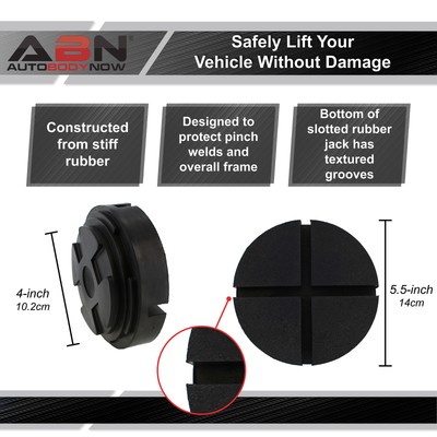 ABN 5-½” Large Jack Pad 2 Pack Universal Cross Slotted Frame Rail Protector ABN 0624_2PACK - фотография #4