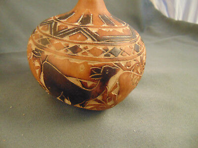 3 carved gourds cut dyed native birds fish birdhouse rattle decorative art craft Unbranded - фотография #4