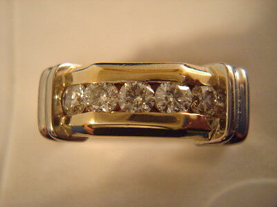 14K yg Bride & Groom Diamond Wedding Ring Set - 2ctw. - 19.5 grams tot. (#Tc21) Unknown Makers Mark - фотография #4