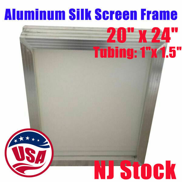 6pcs 20" x 24" Aluminum Frame Screen Printing Screens with 110 White Mesh Count QOMOLANGMA 110M6P