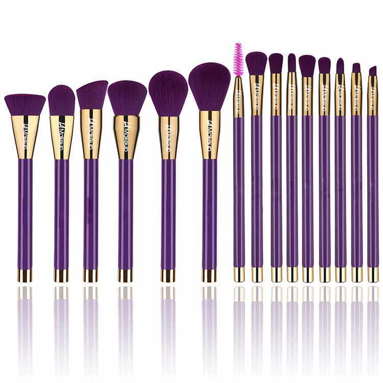  15Pcs Makeup Brushes Cosmetic Powder Foundation Cosmetic Brush Set US  LA Makeup - фотография #2