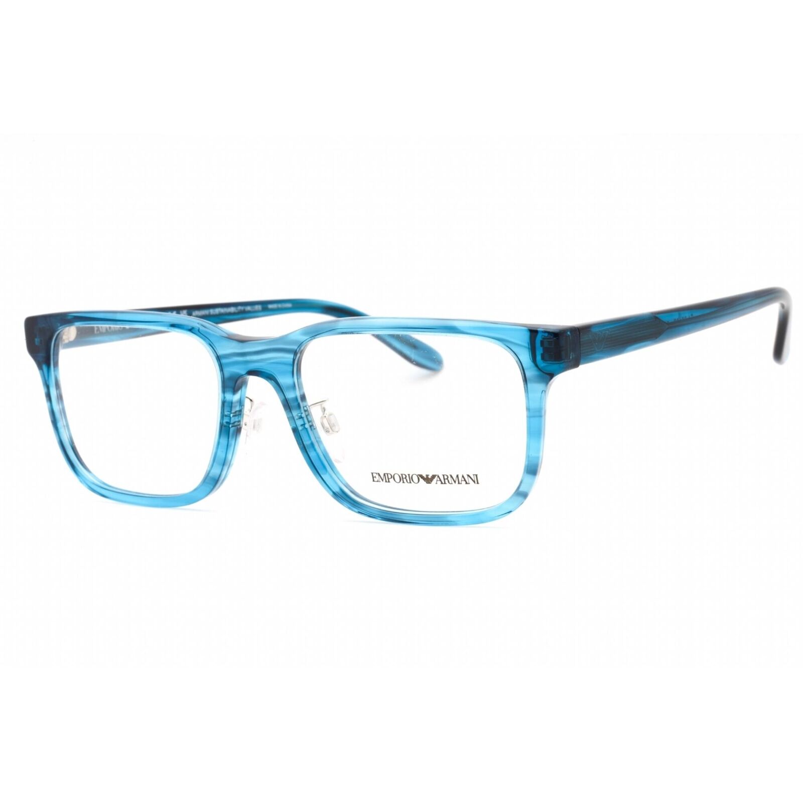 Emporio Armani Women's Eyeglasses Striped Blue Full Rim Frame 0EA3218F 5311 Emporio Armani 0EA3218F 5311