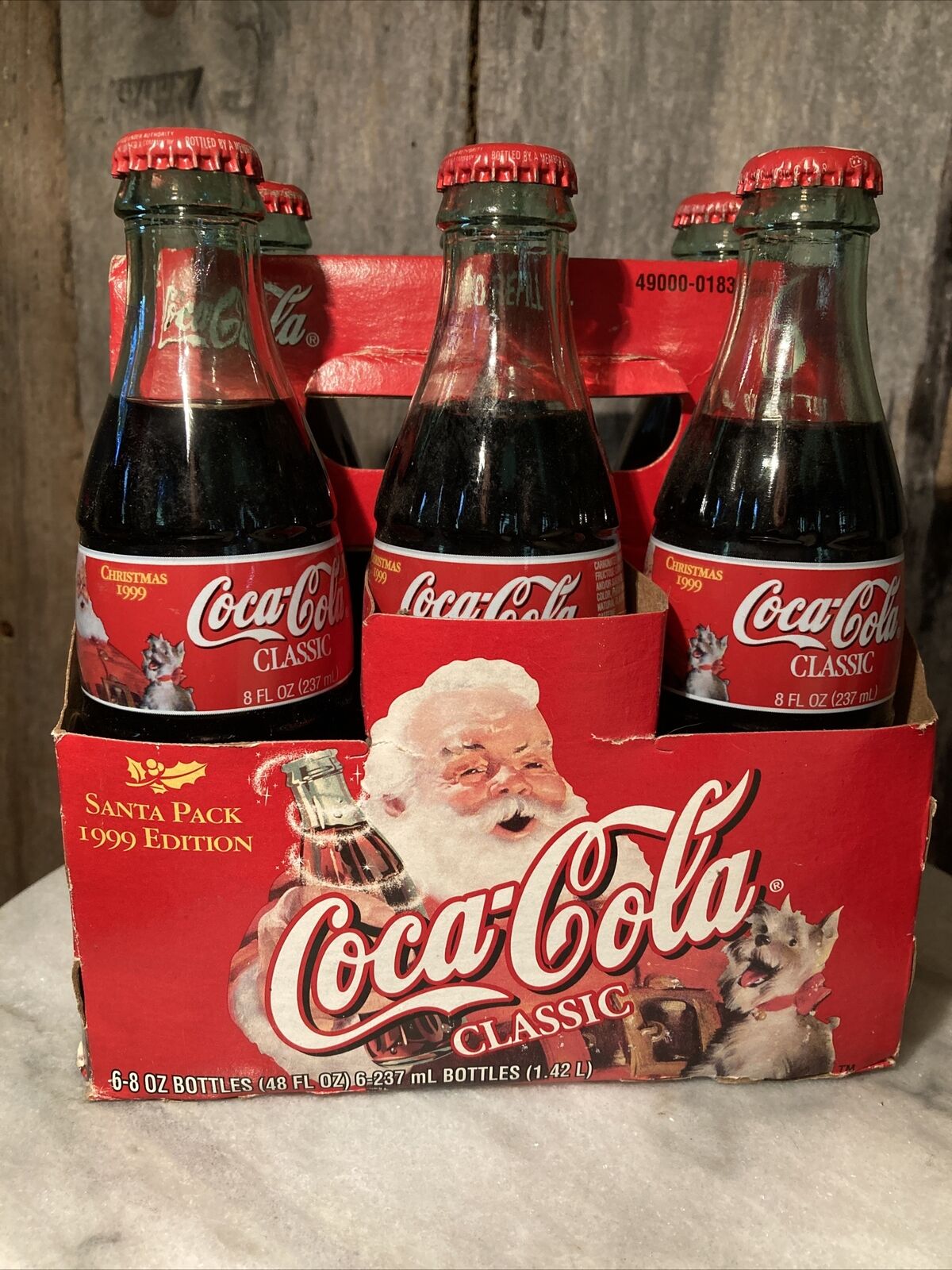 Classic Coca-Cola “Happy Holidays” Sealed Unopened Glass Bottles 6 Pack (1999) Без бренда - фотография #3