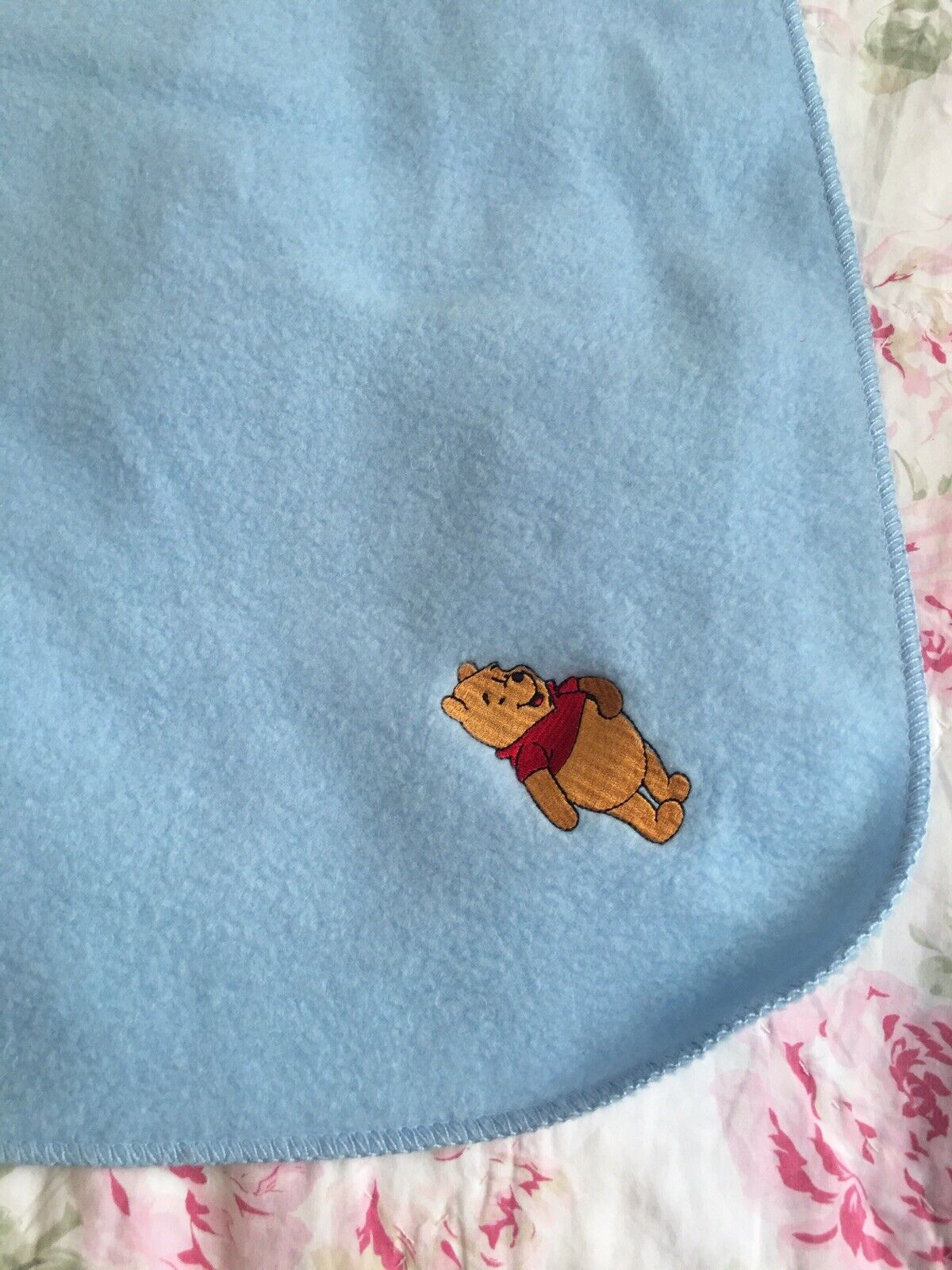 Lot 3 Vtg Winnie the Pooh Tigger Blue Baby Boy Soft Blankets + Plush Gund Tigger Disney Blankets - фотография #4