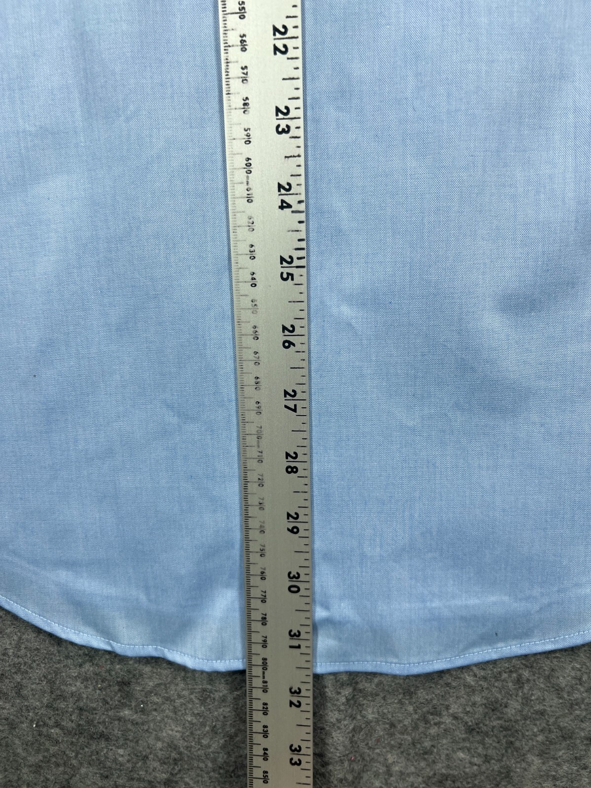 NWT Nordstrom Mens Shop Dress Shirt 16 34-35 Blue Trim Fit Non Iron Button A13 Nordstrom - фотография #13