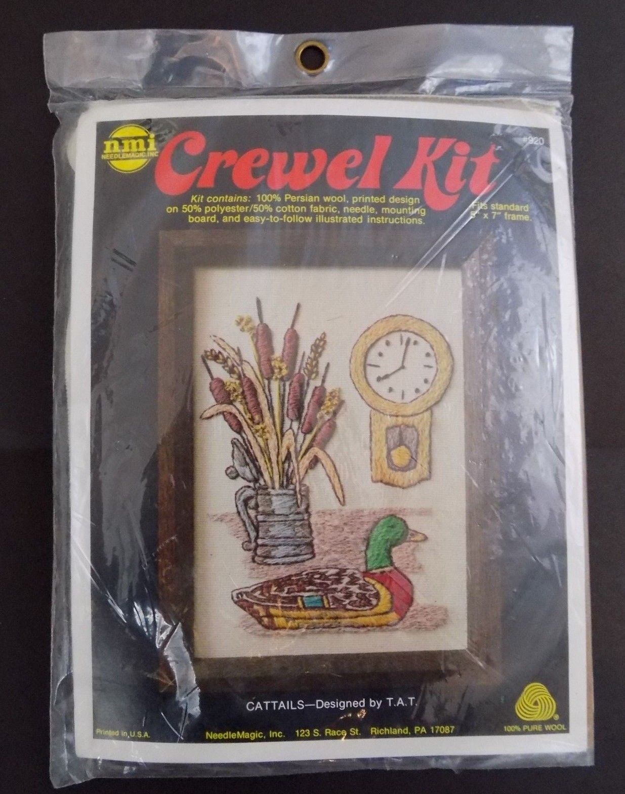Lot Of 2 - nmi NeedleMagic Crewel/Stitchery Kits - Cattails & Light House - NEW nmi NeedleMagic # 920 & No. 111 - фотография #2