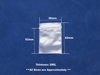 100 Reclosable 1.5" x 2" Zip Bags Mini ReUsable Jewelry Coin Lock able 1½" x 2" Paxly Does Not Apply - фотография #2