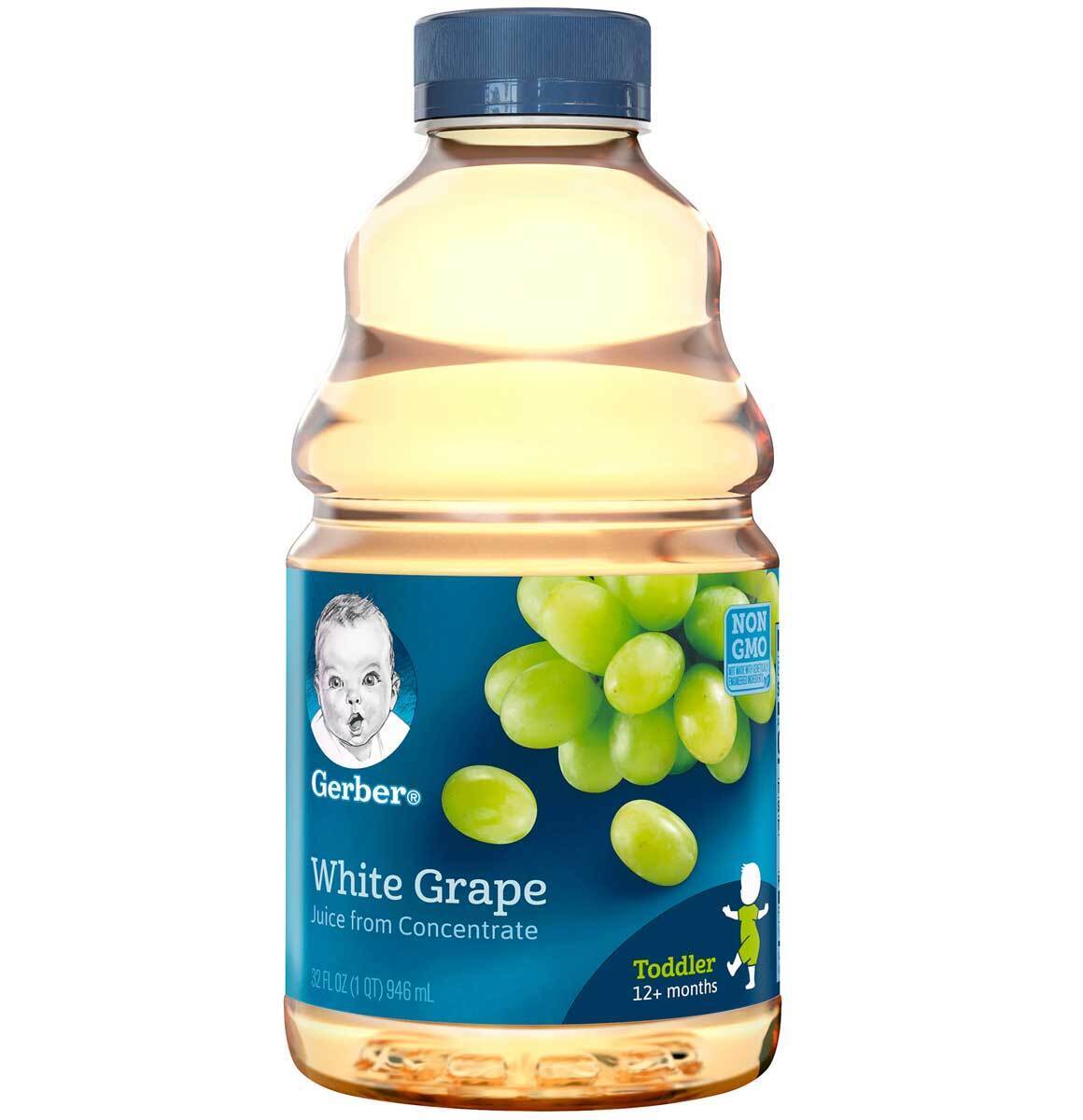 Gerber White Grape Juice From Concentrate 12+ Months Non GMO - 32 Oz - Pack of 2 Gerber Does not apply