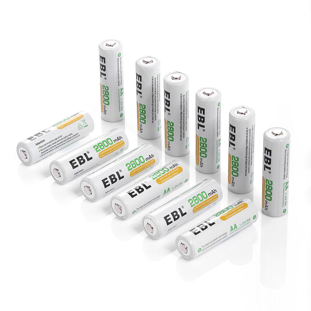 EBL AA AAA Rechargeable Batteries Ni-Mh 2800mAh 2300mAh 1100mAh 800mAh + Box Lot EBL 2A-3A-NIMH - фотография #6