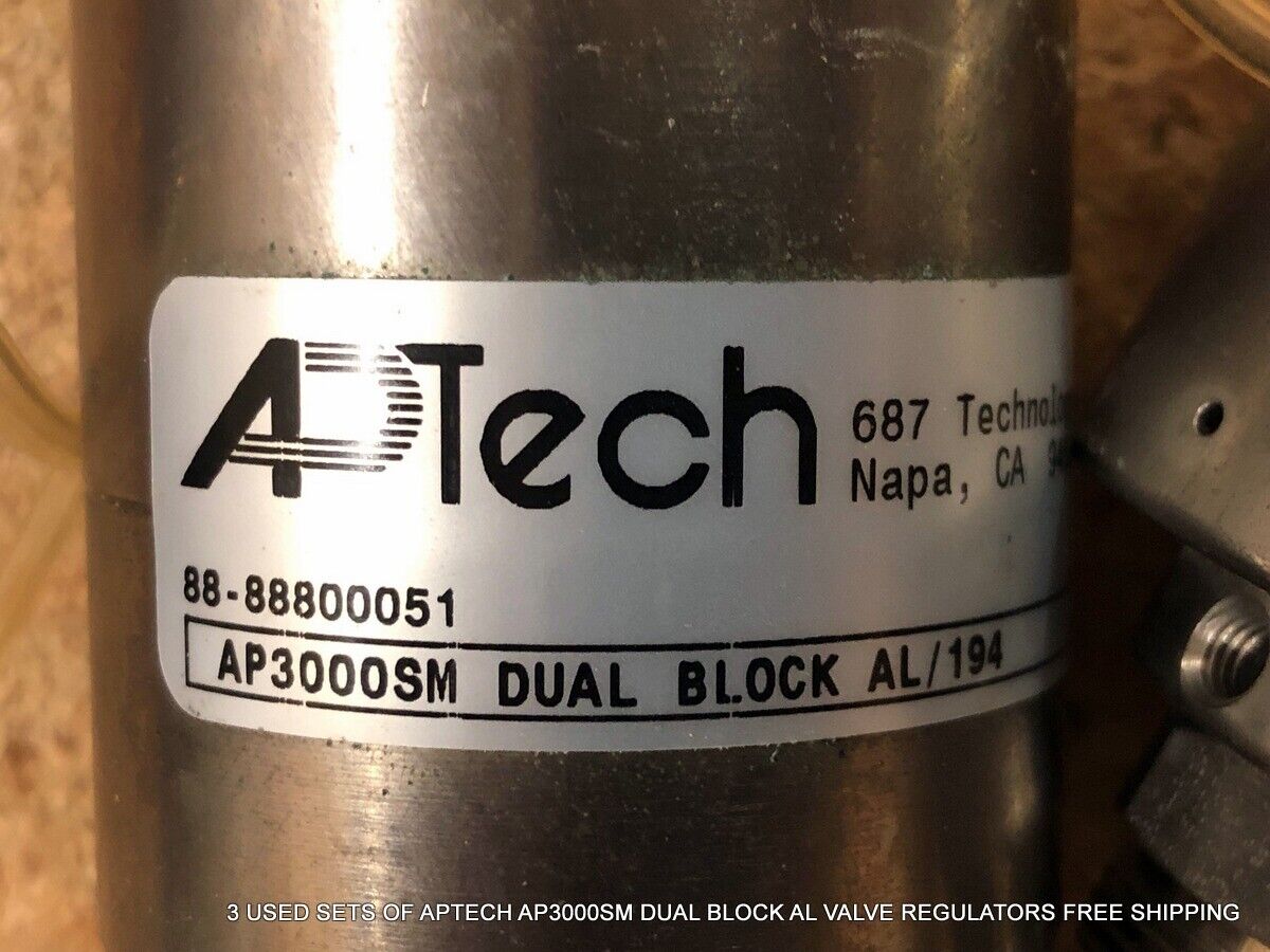 3 USED SETS OF APTECH AP3000SM DUAL BLOCK AL VALVE REGULATORS FREE SHIPPING APTECH AP3000SM - фотография #7