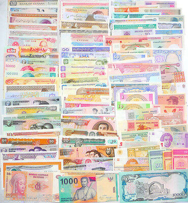 100 Different World Paper Money Collection, All Genuine and UNC, New Banknotes Без бренда - фотография #2