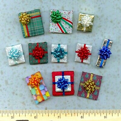 11 Assorted Dollhouse Miniature Gift Wrapped Presents  # 54 Sue Ayers