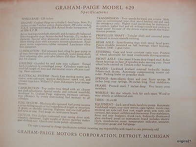 1928 brochures 4 Graham Paige Model 629 5,7 passenger Sedan; Model 610 sedan Без бренда - фотография #6