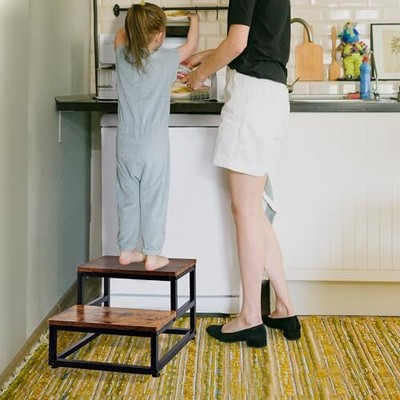 Wooden Step Stool Bed Steps for High Beds for 15.7“Lx15.4"Wx11.8"H Two Step Does not apply Does Not Apply - фотография #6