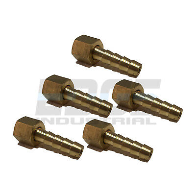 (5 PACK) 1/4 HOSE ID TO 1/8 FEMALE NPSM BRASS BALL SEAT SWIVEL CONNECTOR WOG PRO-EDGE INDUSTRIAL Does Not Apply