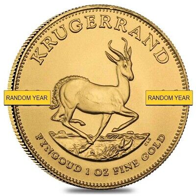 1 oz South African Krugerrand Gold Coin BU (Random Year) Без бренда