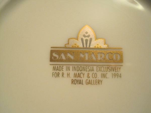 (2) ROYAL GALLERY~SAN MARCO BREAD PLATES~GOLD~DARK PEWTER~MACY'S 1994~EXC Royal Gallery SAN MARCO - фотография #3