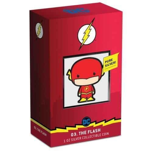 SILVER THE FLASH CHIBI, JUSTICE LEAUGE 6Oth COIN & THE FLASH SILVER NOTE FOIL Без бренда - фотография #6
