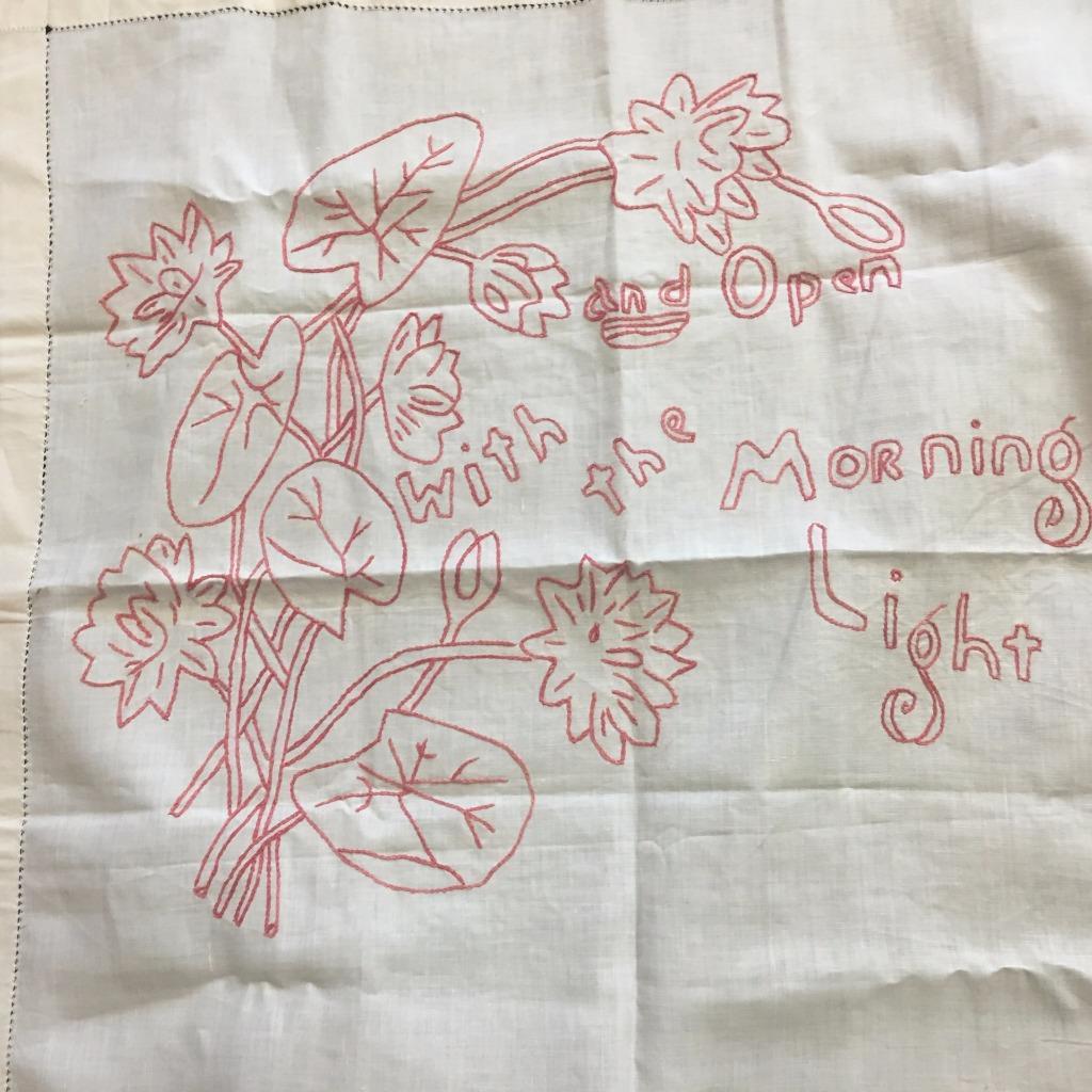 Antique Redwork Embroidery Linen Pillow Layover Victorian Set 2 Sweet Lilies Handmade - фотография #5