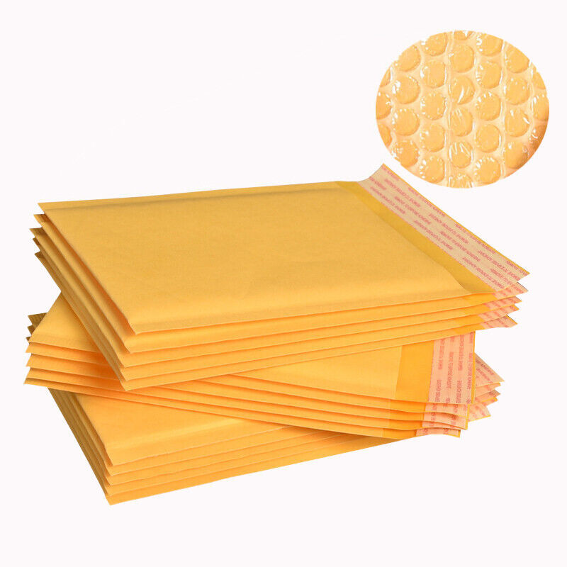 100 Pack #0 6.5" x 9" Kraft Bubble Mailers Padded Envelope Shipping Bags Seal Citadel KRT0-69 - фотография #6