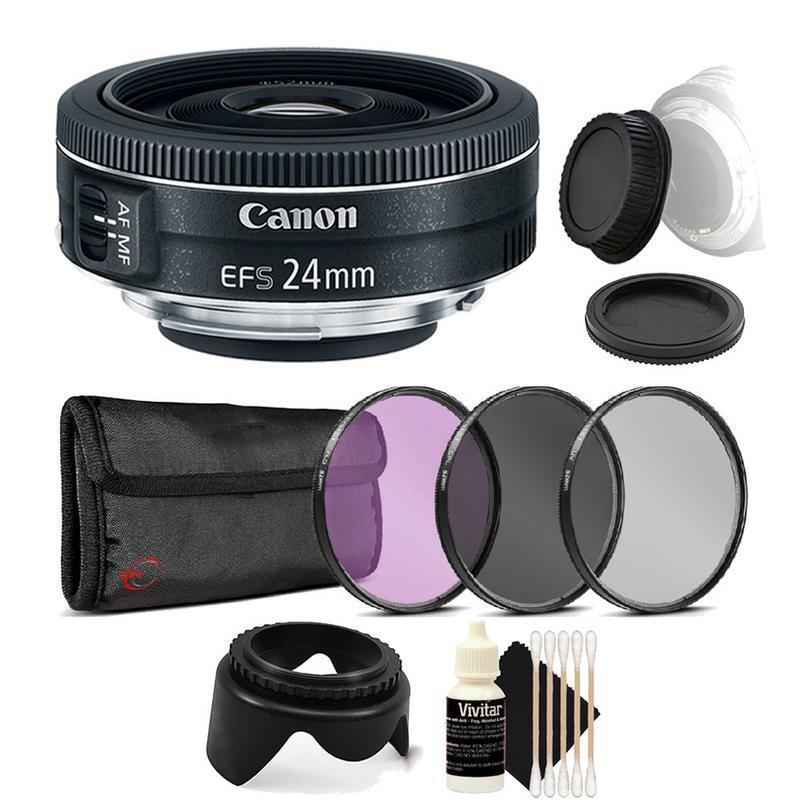 Canon EF-S 24mm f/2.8 F2.8 Wide Angle Lens for EOS 7D 70D 80D Rebel T6s T6i T6 Canon NL-C-24-2.8-3-US-9522B002