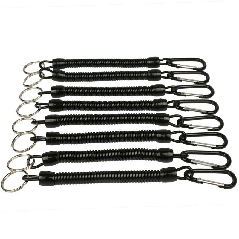 8pcs/lot Fishing Lanyard Safety Rope Retractable Plastic Spiral Rope Tether Line Goture EY3-E10272*8