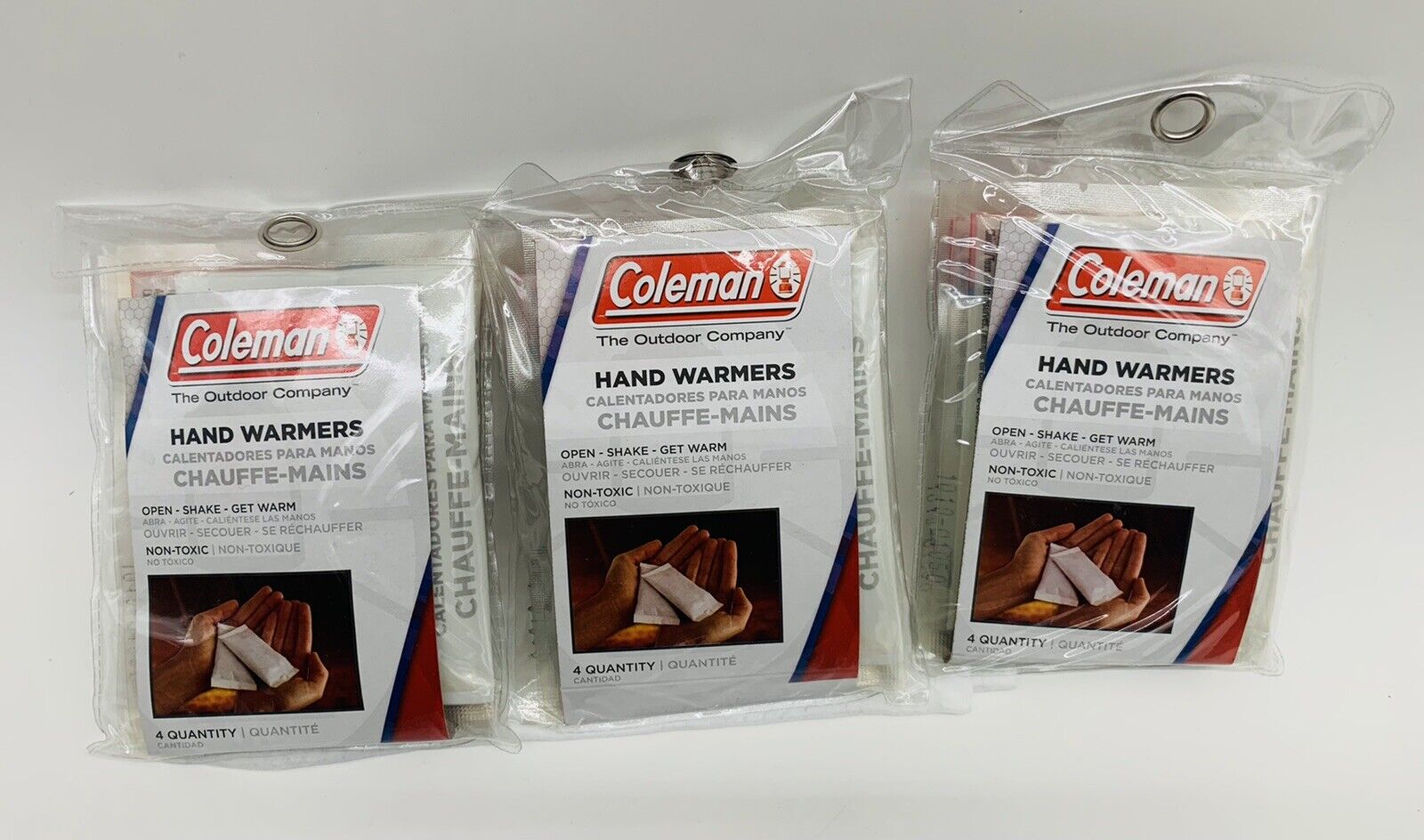 Lot of 3 Coleman Hand Warmers 4 Packs (8 Total) - Buy More And Save More New Coleman 20161116
