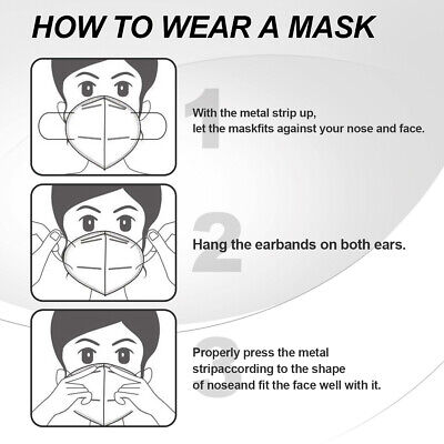 [BLACK] 20 Pcs KN95 Protective Face Mask 5-Layer 95% PM2.5 Disposable Respirator DPT Motorsports KN-20-BK - фотография #5