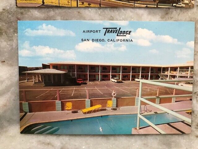 3 Travelodge Motel Postcards. Rochester NY (2 dup.) & San Diego CA. unposted Без бренда - фотография #2