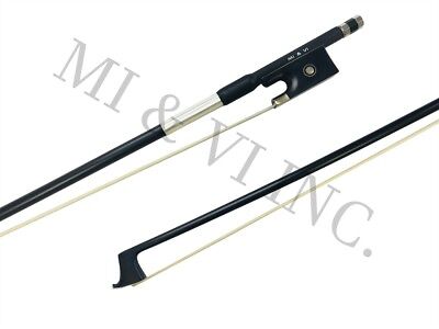MI&VI 5 Carbon Fiber Violin Bow Ebony Frog 4/4 - Silver Mount Stick Horse Hair  MI & VI VN-Octagonal-Full-Fiddle-String-Mill-Tuner-Stand - фотография #2