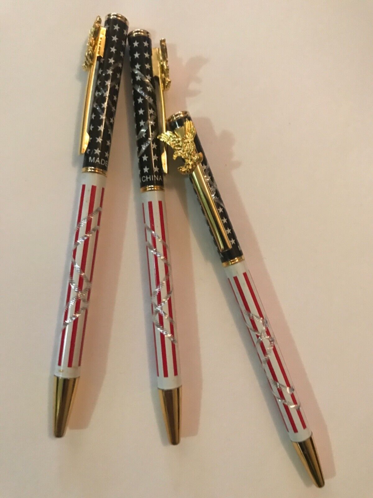 USA Flag Ballpoint Pen With Eagle Clip Unbranded - фотография #2
