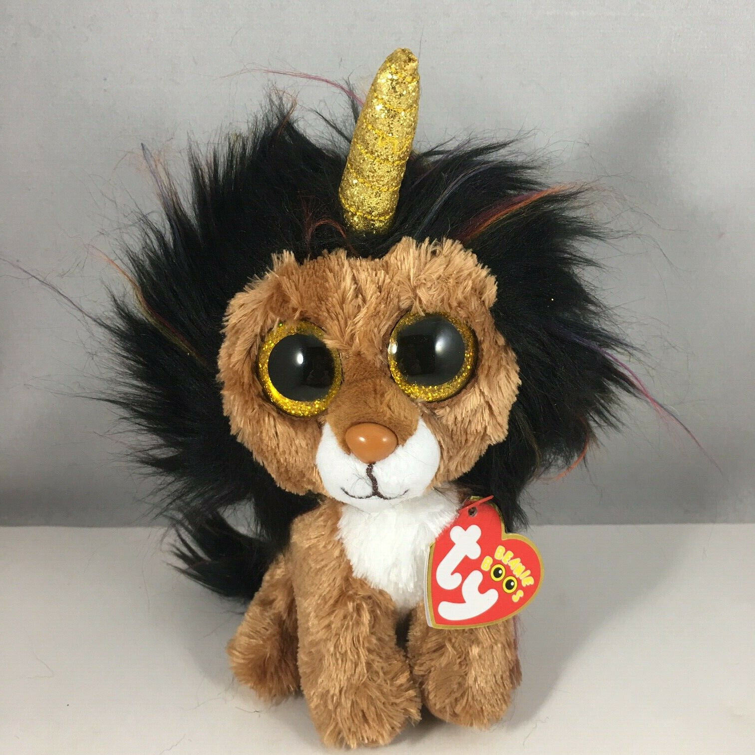 Ty Beanie Boos - RAMSEY the Unicorn Lion Unilion Stuffed Plush Animal Toy MWMTS Ty