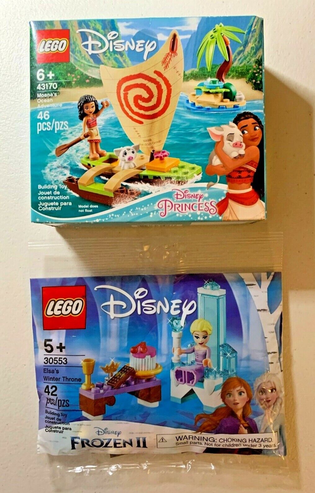LEGO Disney Princess 43170 Moana's Ocean Adventure + 30553 Elsa's Winter Throne LEGO 6288792 + 6253500