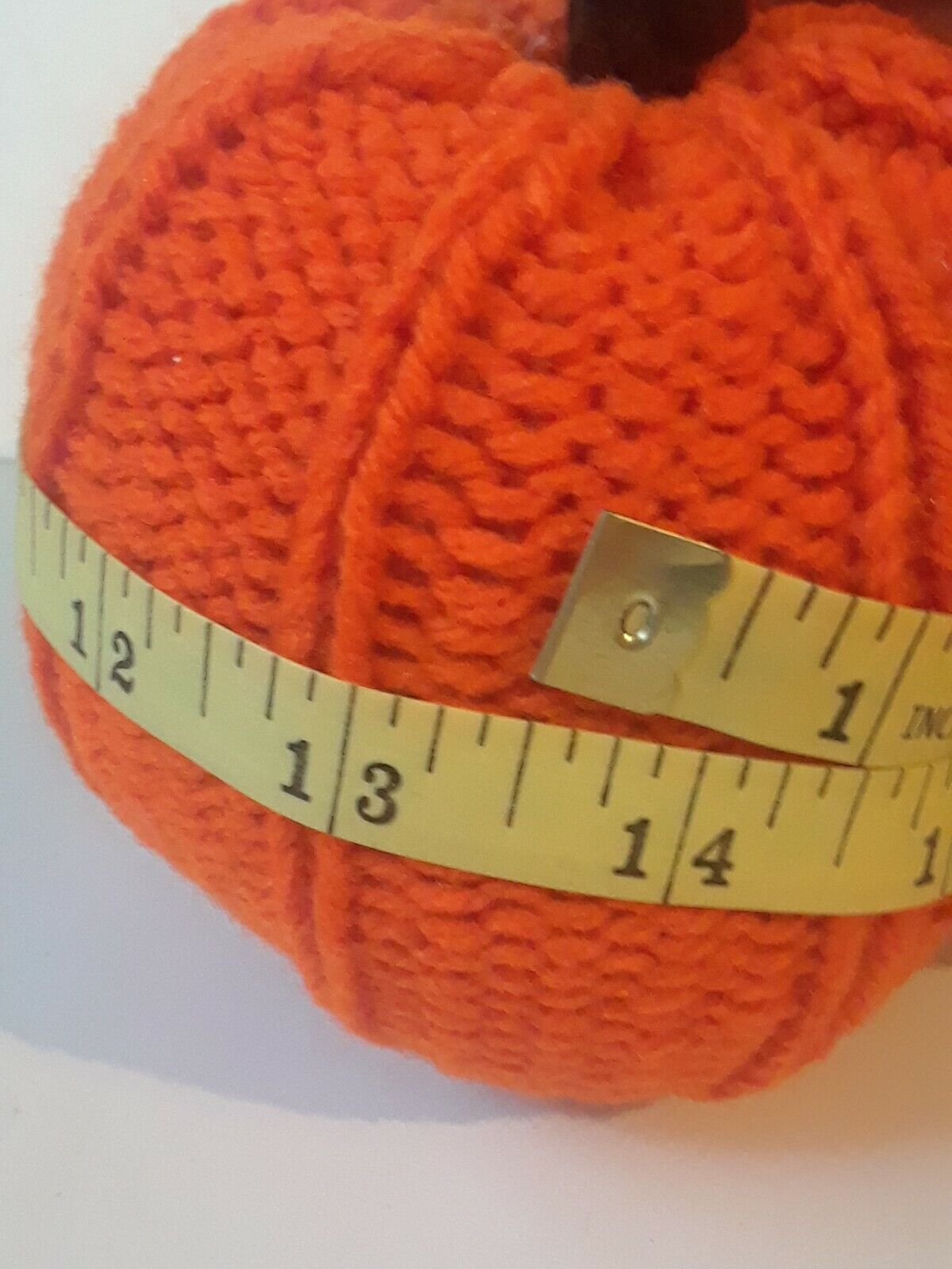 Handmade Knit Pumpkin Set Small Large Orange Fall Autumn Thanksgiving Halloween Handmade - фотография #11