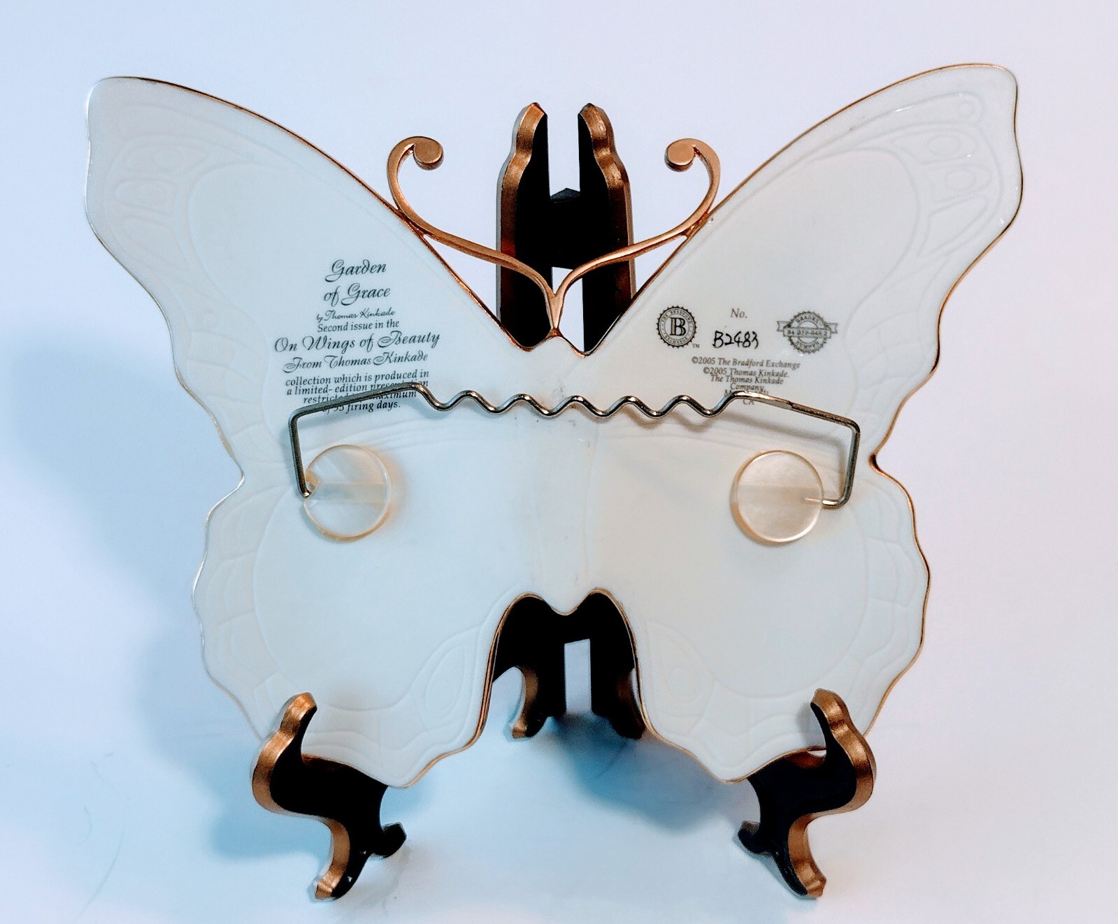 Bradford Xchg. Thomas Kincaid JEWELED BUTTERFLY Wall Art EUC On Wings of Beauty Thomas Kinkade - фотография #10