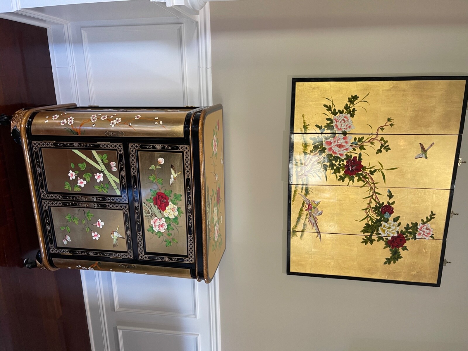 Oriental furniture Bar Cabinet Chinese gold lead lacquer  ORIENTAL FURNITURE - фотография #9
