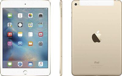 Apple iPad 4th Generation Mini 64GB 7.9in Wi-Fi + Cellular Gold Excellent  Apple MK8C2LL/A