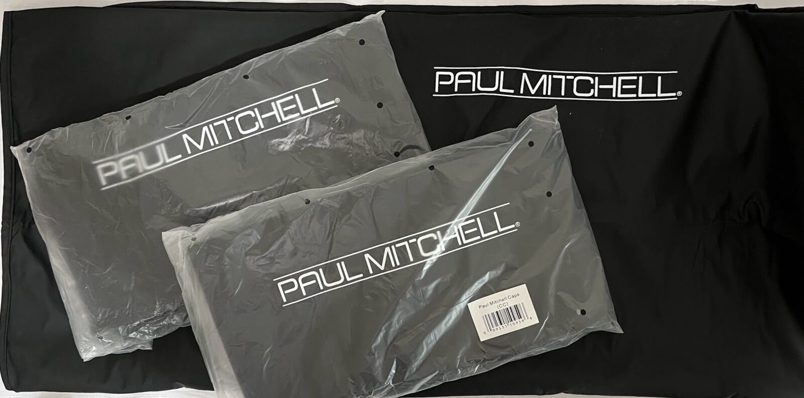 2 x Paul Mitchell Black Cut Color Chemical Cape W Snaps Hair Dye Free Shipping ! Paul Mitchell NOT SPECIFIED
