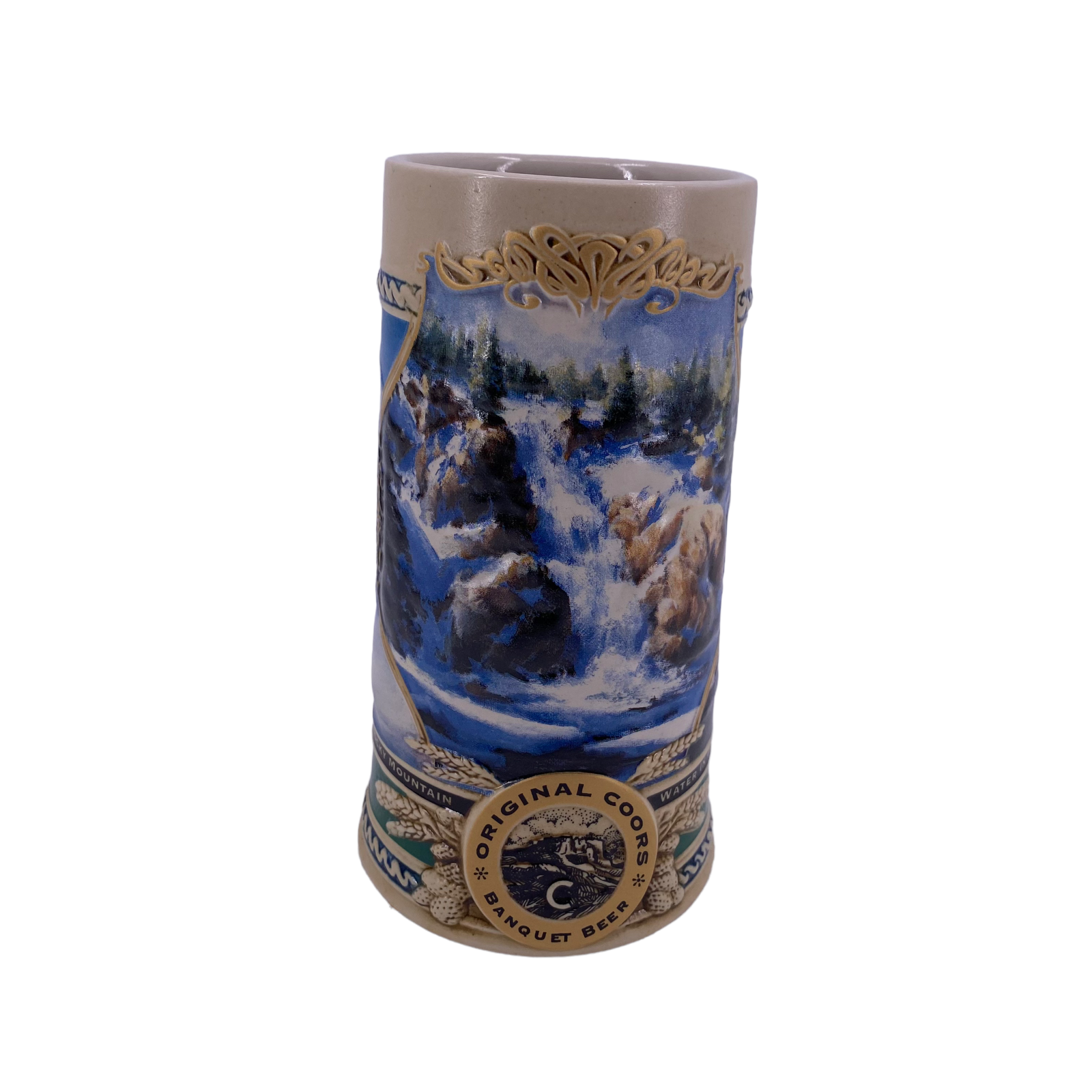 Collectable Ceramic Coors Mug 1995 Edition Waterfall Heritage Series #41327 VTG Adolph Coors Company