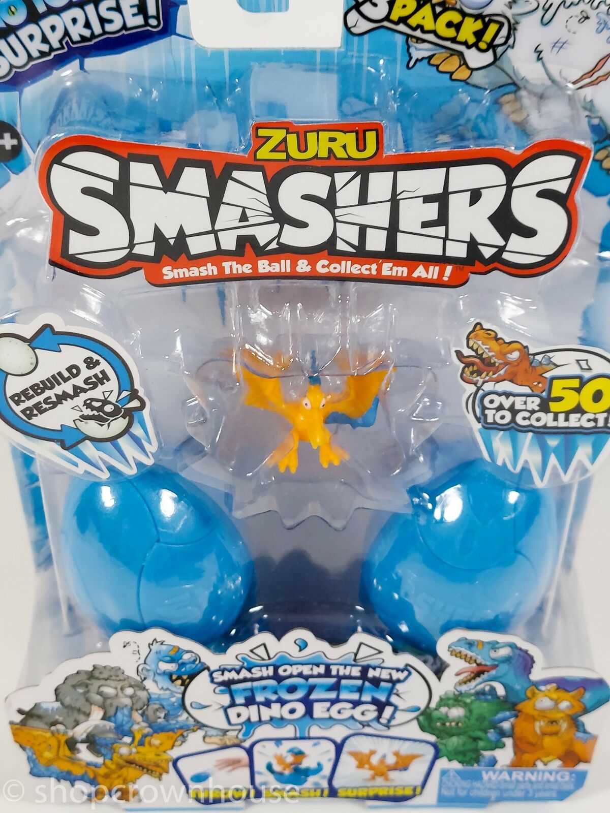 2 Zuru Smashers Dino Ice Age Mini Figure 3-Pack Frozen Dino egg 2020 Zuru Does Not Apply - фотография #2