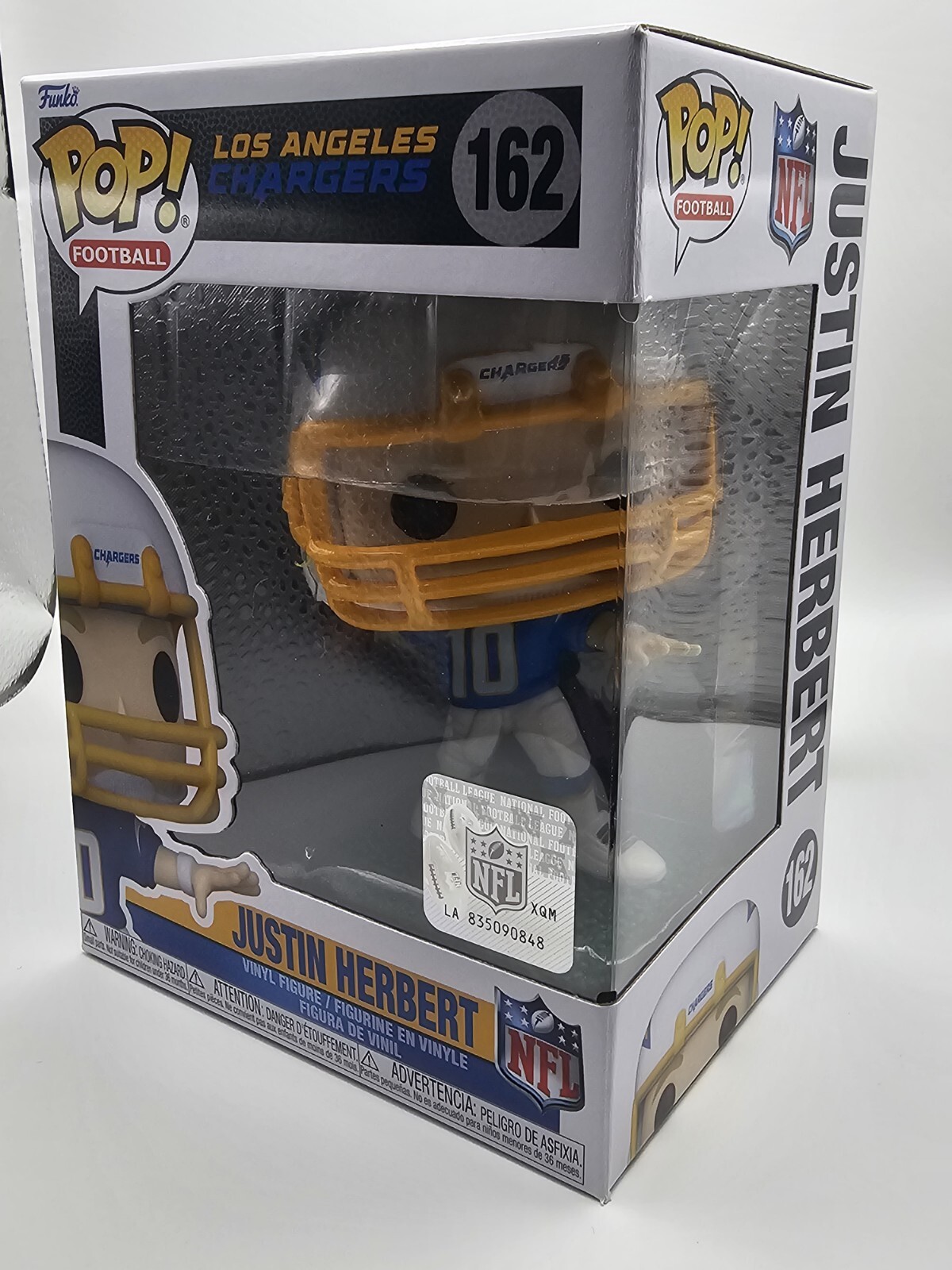 Justin Herbert Funko Pop #162 with 2020 Prism RW-4 Silver Rookie Wave CSG Mint 9 Prism 57406 - фотография #2