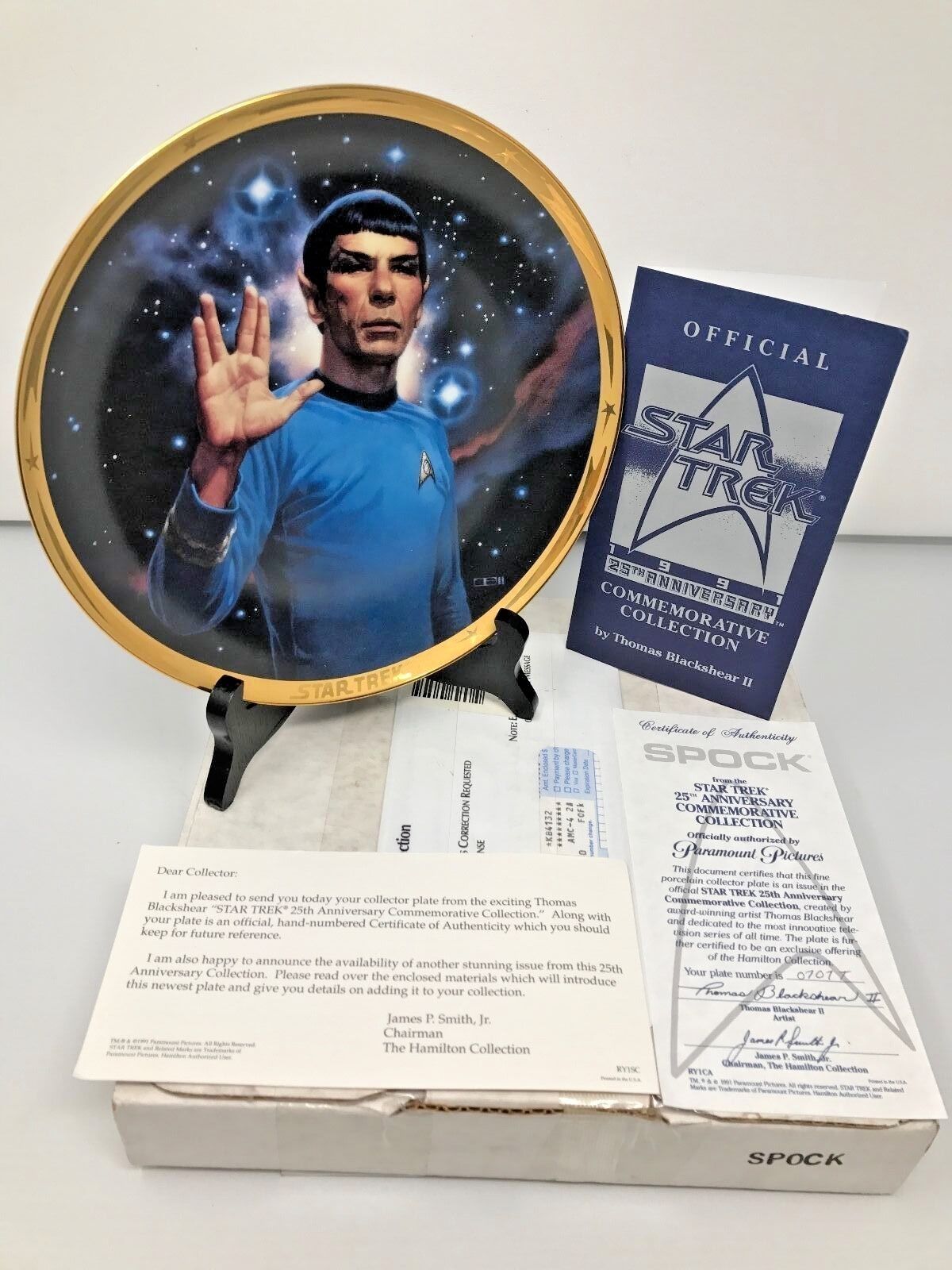 Star Trek Hamilton 25th Anniversary Collection NINE (9) plate Set COAs + boxes Без бренда - фотография #5