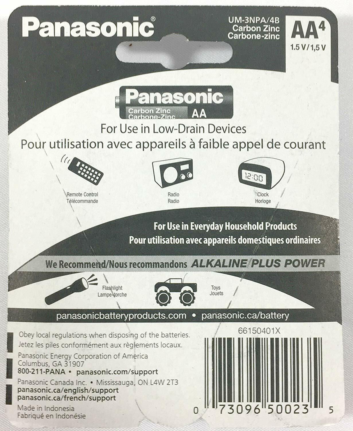 8x Panasonic AA 1.5V Batteries Heavy Duty Power Carbon Zinc Double A Battery Panasonic UM-3NPA/4B - фотография #4