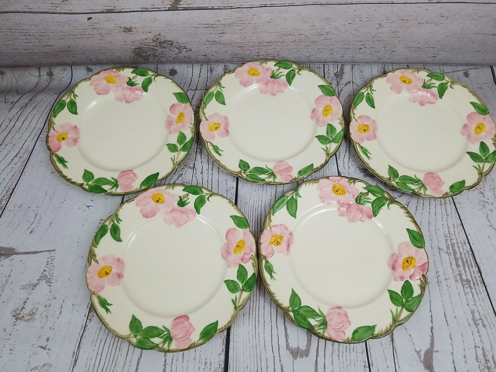 Franciscan Desert Rose Salad Plates Made in CA USA Vintage 1949-1953 5-RARE Franciscan Ceramics Franciscan Desert Rose