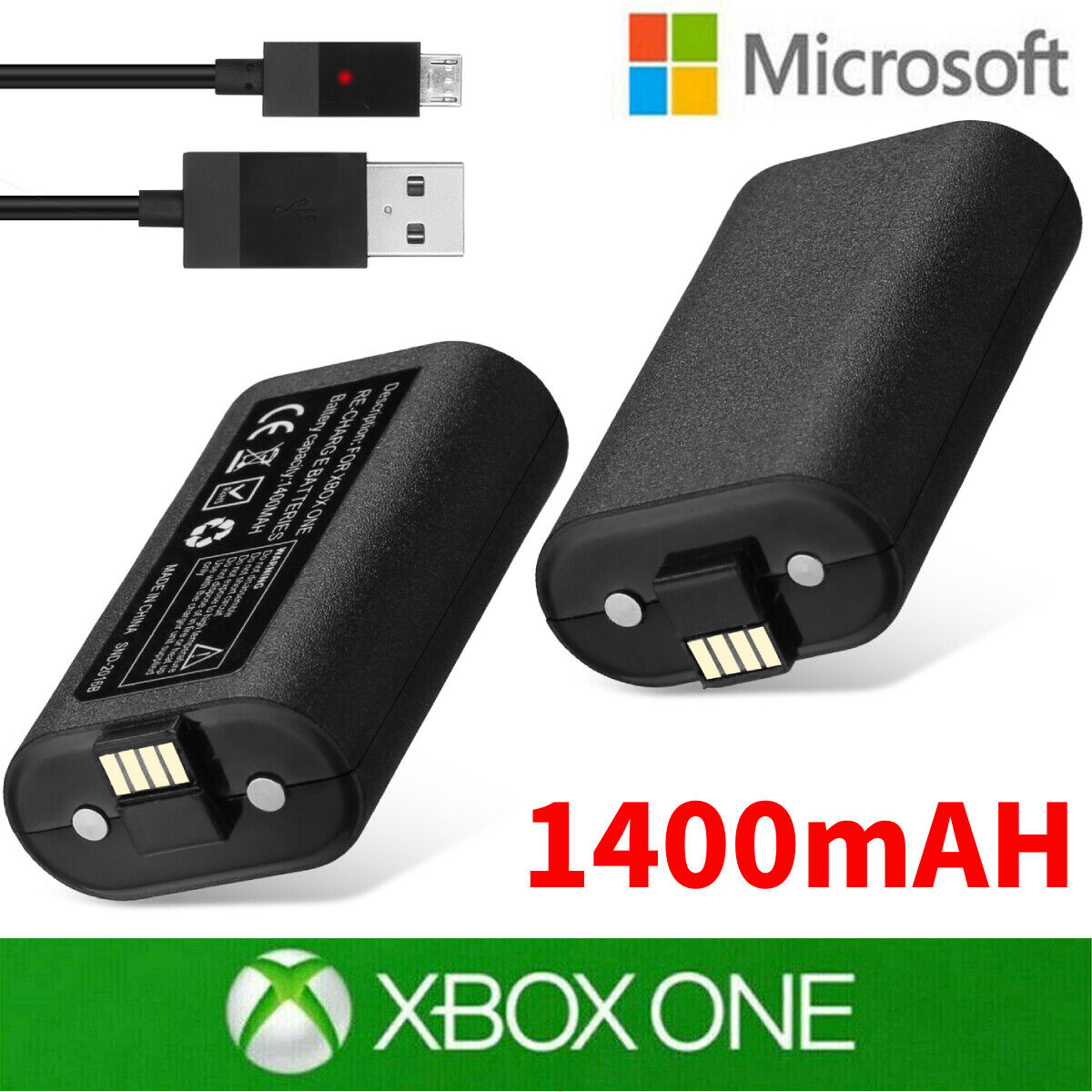 For Xbox One X Controller Play Charging Charger Cable Rechargeable Battery Pack Unbranded Does Not Apply