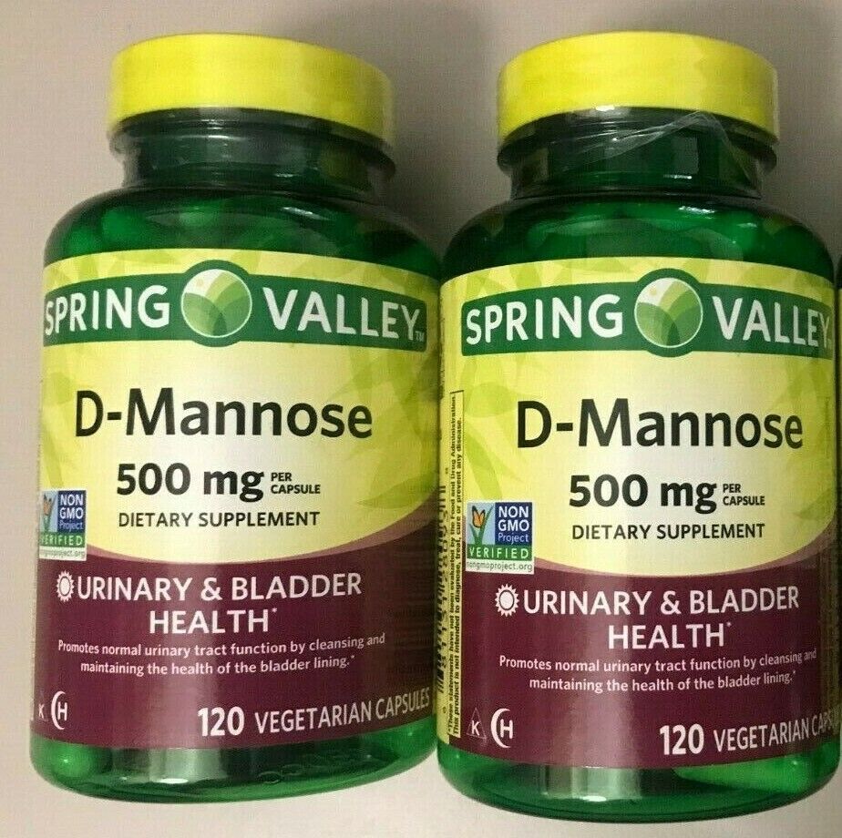 Spring Valley D-Mannose For Urinary & Bladder Health 500 Mg 120 Capsules (2pk) Spring Valley N/A